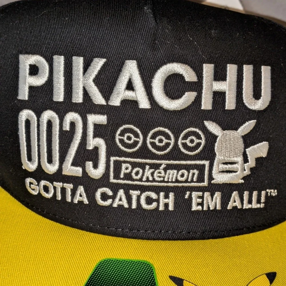 Pokemon Pikachu Youth Snapback Hat Black Yellow‎ SBB7EVLPOK Gotta Catch Em All
